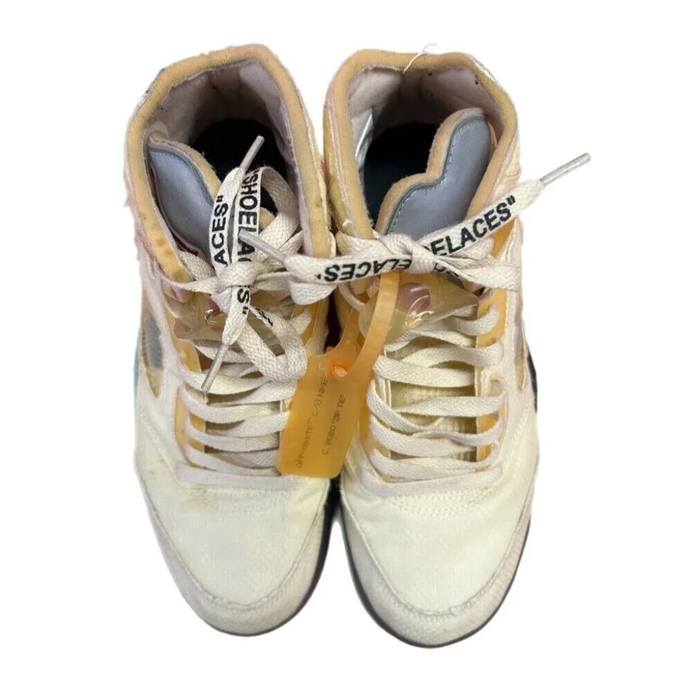 Nike Air Jordan 5 Retro Off-White Mid Sail Sneakers Shoes SIZE 7 DH8565-100